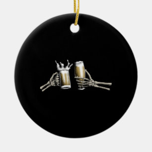 Adorno De Cerámica Manos de Skeleton animando a un