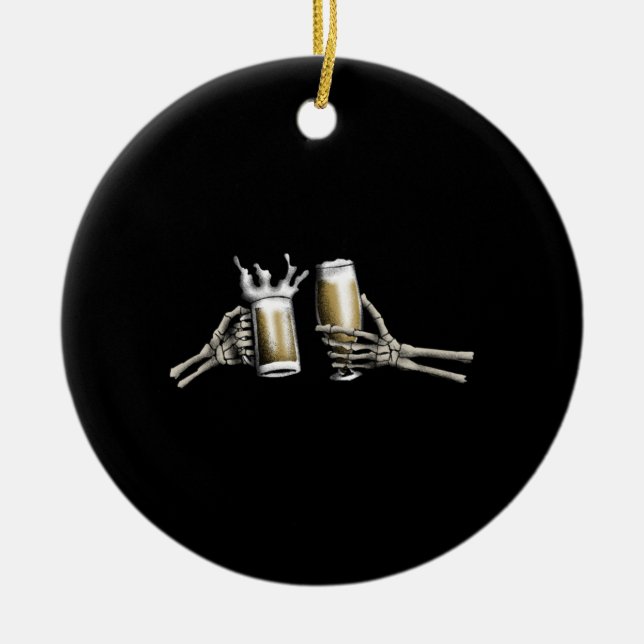 Adorno De Cerámica Manos de Skeleton animando a un (Frente)