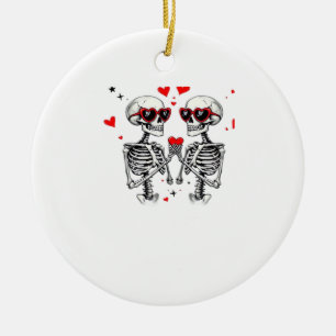 Adorno De Cerámica Manos Skeleton Heart Para Tendencias