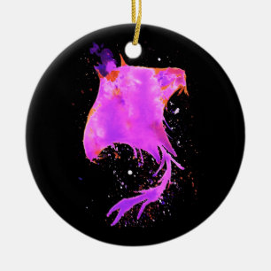 Adorno De Cerámica Manta rosa Ray