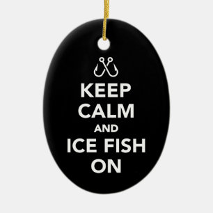 Adorno De Cerámica Mantener la calma y el hielo en la pesca