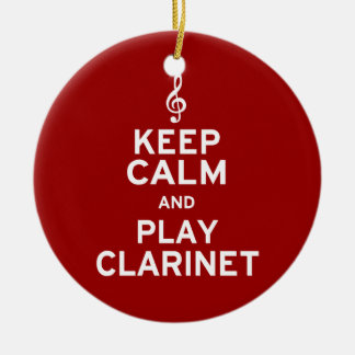 Adorno De Cerámica Mantener la calma y reproducir el Clarinet