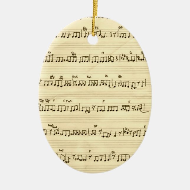 Adorno De Cerámica Mantener La Hoja De Canciones De La Promesa Música (Frente)