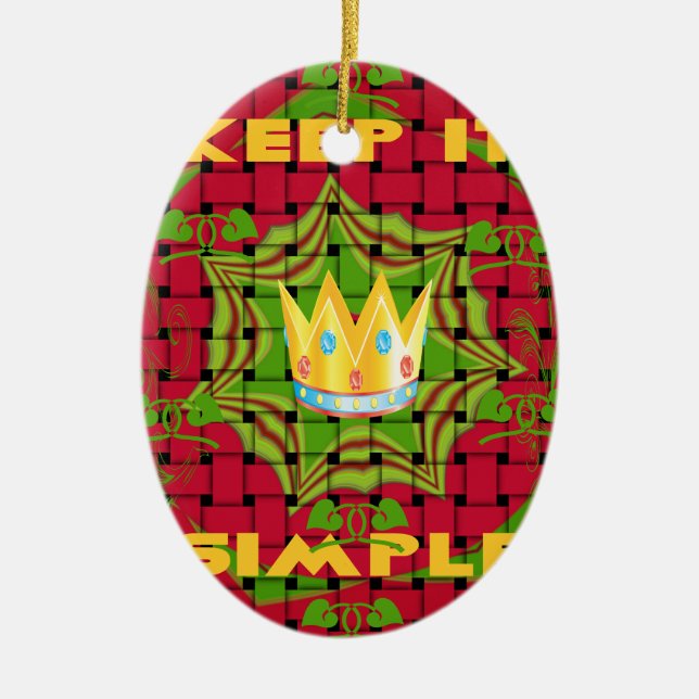 Adorno De Cerámica Manténgalo sencillo: negrita impresión floral tren (Frente)