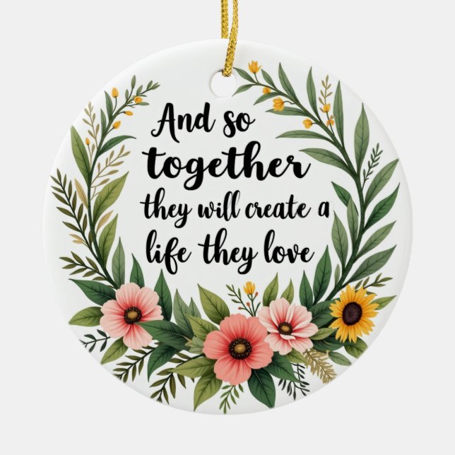 Adorno De Cerámica Manteniendo la vida que aman (Frente)