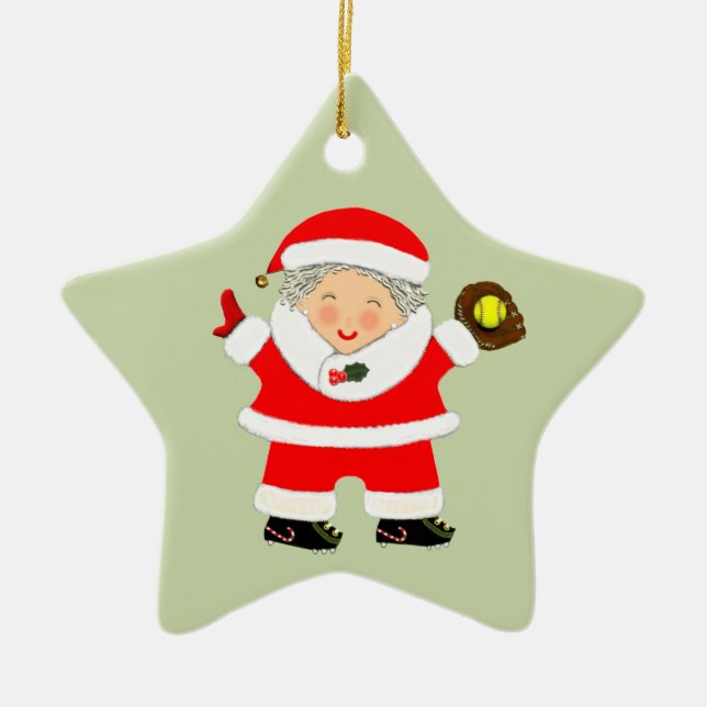 Adorno De Cerámica mantenimiento de softball personalizado (Frente)