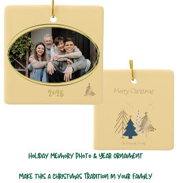 Adorno De Cerámica Mantequilla Amarillo Verde Rosa y Oro Árboles de N