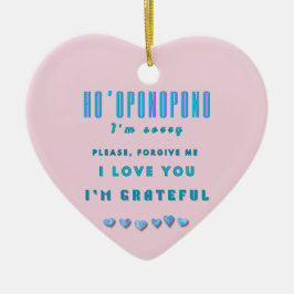 Adorno De Cerámica Mantra curadora de Ho'oponopono - Espiritual azul 