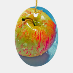 Adorno De Cerámica Manzana Brillante