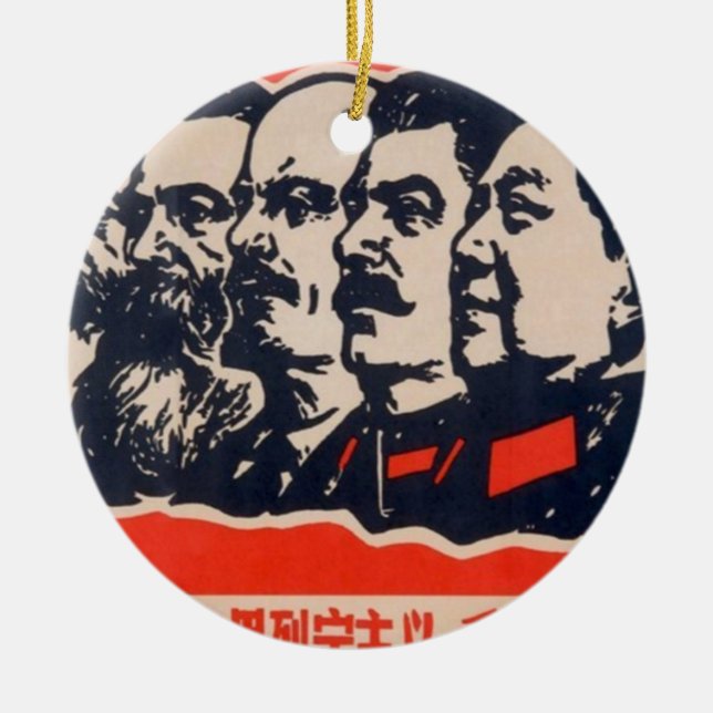 Adorno De Cerámica Mao Stalin, presidente de propaganda de los jefes  (Frente)