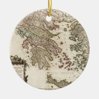 Adorno De Cerámica Mapa 1752 de Grecia antigua
