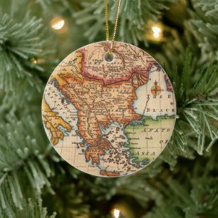 Adorno De Cerámica Mapa antiguo inspirado (2)