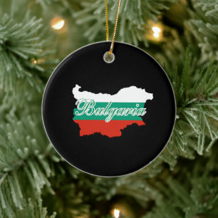 Adorno De Cerámica Mapa de bandera de Bulgaria