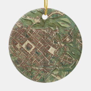 Adorno De Cerámica Mapa de Bratislava, de 'Civitates Orbis Terrarum'