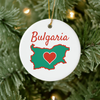 Adorno De Cerámica Mapa de Bulgaria