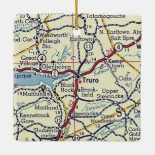 Adorno De Cerámica Mapa de cosecha de la Nueva Escocia de Truro