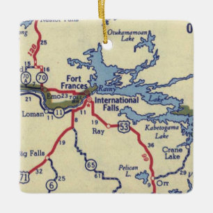 Adorno De Cerámica Mapa de cosecha de las cataratas internacionales