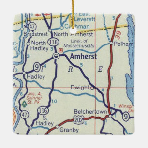 Adorno De Cerámica Mapa de cosecha de MAMÁES amherst