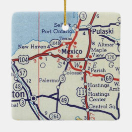 Adorno De Cerámica Mapa de cosecha de México NY