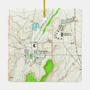 Adorno De Cerámica Mapa de cosecha de naves de Crownpoint