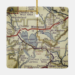 Adorno De Cerámica Mapa de cosecha de Westwood CA