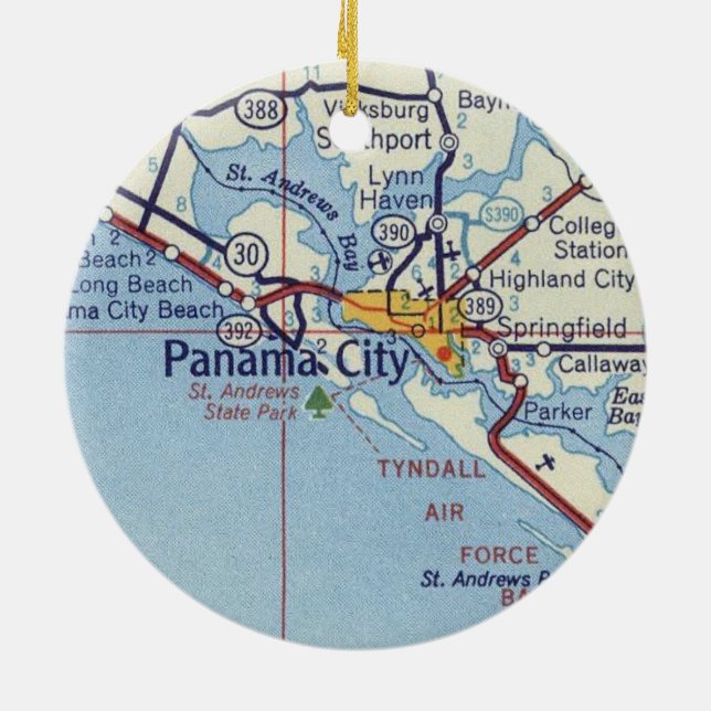 Adorno De Cerámica Mapa de cosecha Fl Fl de Panamá (Atrás)