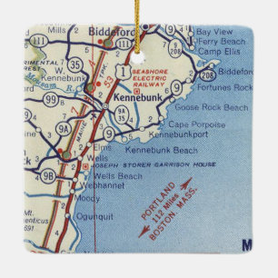 Adorno De Cerámica Mapa de cosecha Kennebunk