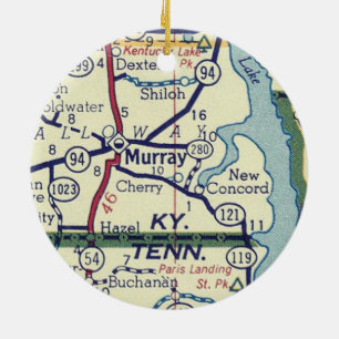 Adorno De Cerámica Mapa de cosecha Murray KY