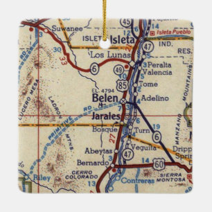 Adorno De Cerámica Mapa de cosechas Belén Nuevo México