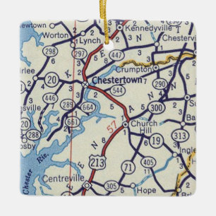 Adorno De Cerámica Mapa de cosechas Chestertown MD