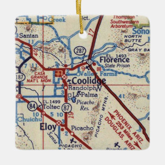Adorno De Cerámica Mapa de cosechas de Arizona Coolidge