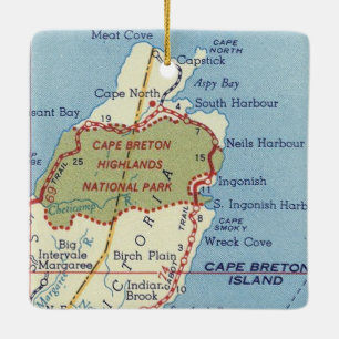 Adorno De Cerámica Mapa de cosechas de Cabo Bretón