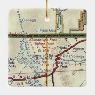 Adorno De Cerámica Mapa de cosechas de Guadalupe TX