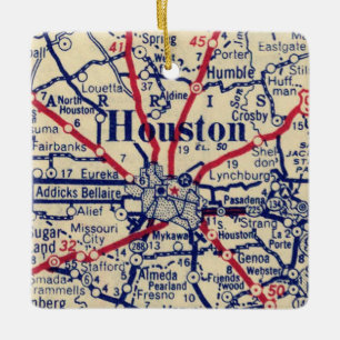 Adorno De Cerámica Mapa de cosechas de Houston TX
