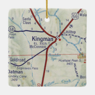 Adorno De Cerámica Mapa de cosechas de Kingman AZ