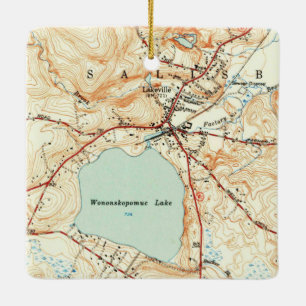Adorno De Cerámica Mapa de cosechas de Lakeville CT
