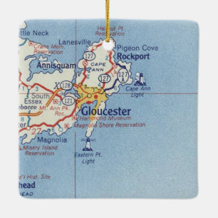 Adorno De Cerámica Mapa de cosechas de MAMÁES de Gloucester