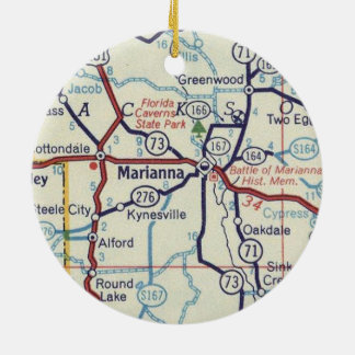 Adorno De Cerámica Mapa de cosechas de Marianna Florida