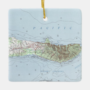 Adorno De Cerámica Mapa de cosechas de Molokai