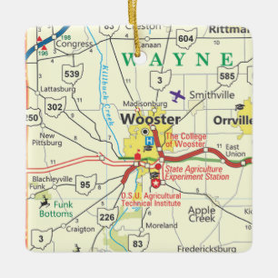 Adorno De Cerámica Mapa de cosechas de ohio