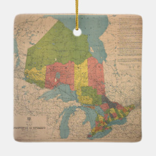 Adorno De Cerámica Mapa de cosechas de Ontario