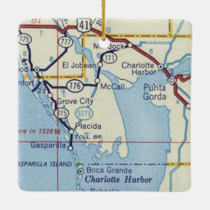 Adorno De Cerámica Mapa de cosechas de Punta Gorda