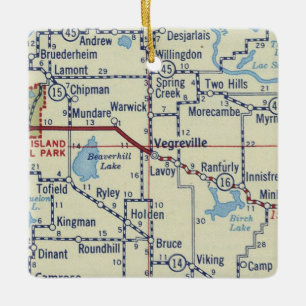 Adorno De Cerámica Mapa de cosechas de Vegreville AB