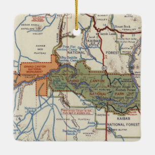 Adorno De Cerámica Mapa de cosechas del Gran Cañón