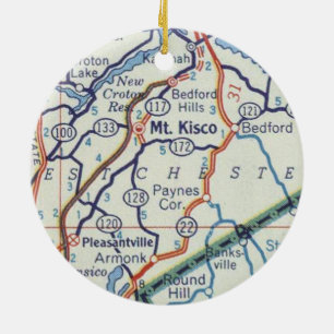 Adorno De Cerámica Mapa de cosechas del Monte Kisco