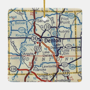 Adorno De Cerámica Mapa de cosechas Denton TX
