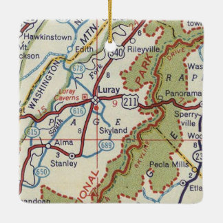 Adorno De Cerámica Mapa de cosechas Luray VA