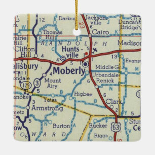Adorno De Cerámica Mapa de cosechas Moberly MO