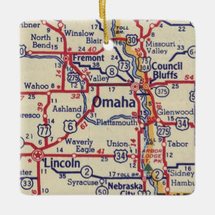 Adorno De Cerámica Mapa de cosechas Omaha NE