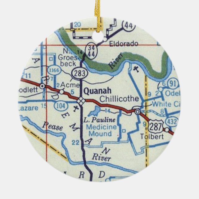 Adorno De Cerámica Mapa de cosechas Quanah Texas (Atrás)